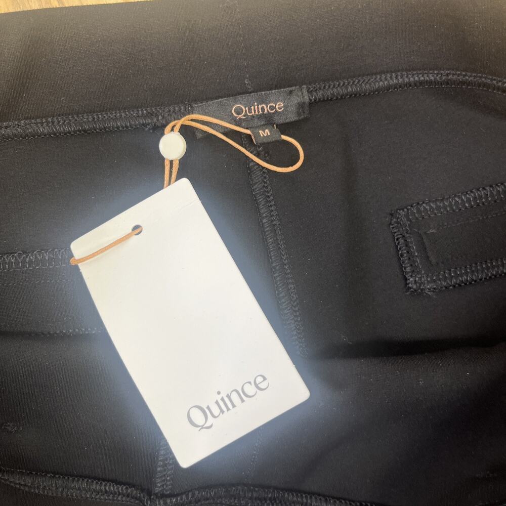 Quince Ultra Stretch Ponte Straight Leg Pants Black Size M X 27 Pull-on - Picture 5 of 11